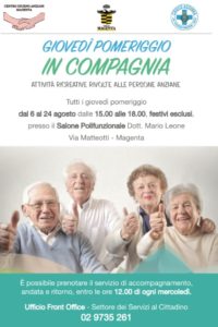 Una nuova iniziativa per la popolazione anziana